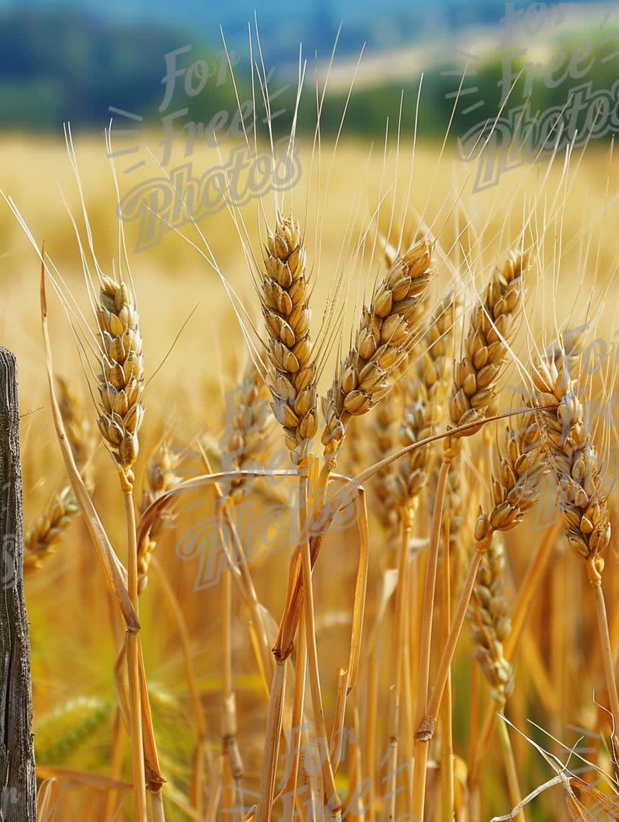 Golden Wheat Field Close-Up: Nature's Harvest and Agriculture