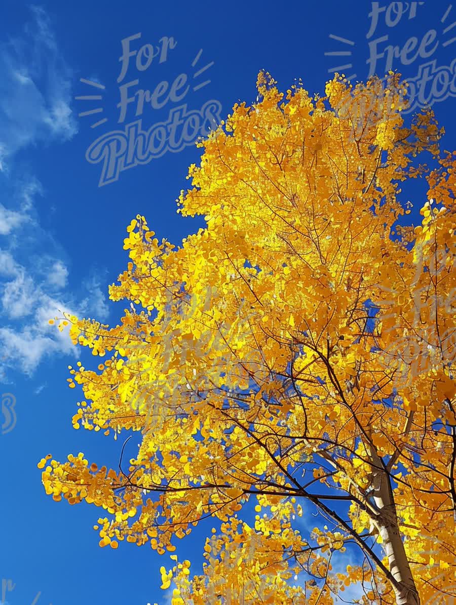 Vibrant Autumn Foliage Against a Clear Blue Sky