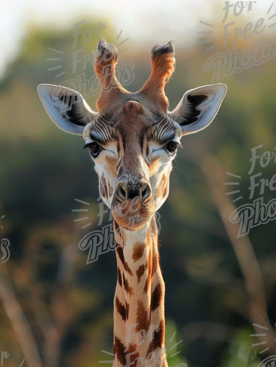 Majestic Giraffe Portrait in Natural Habitat - Wildlife Photography