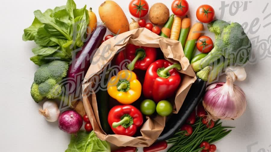 Fresh Organic Vegetables and Colorful Produce for Healthy Eating