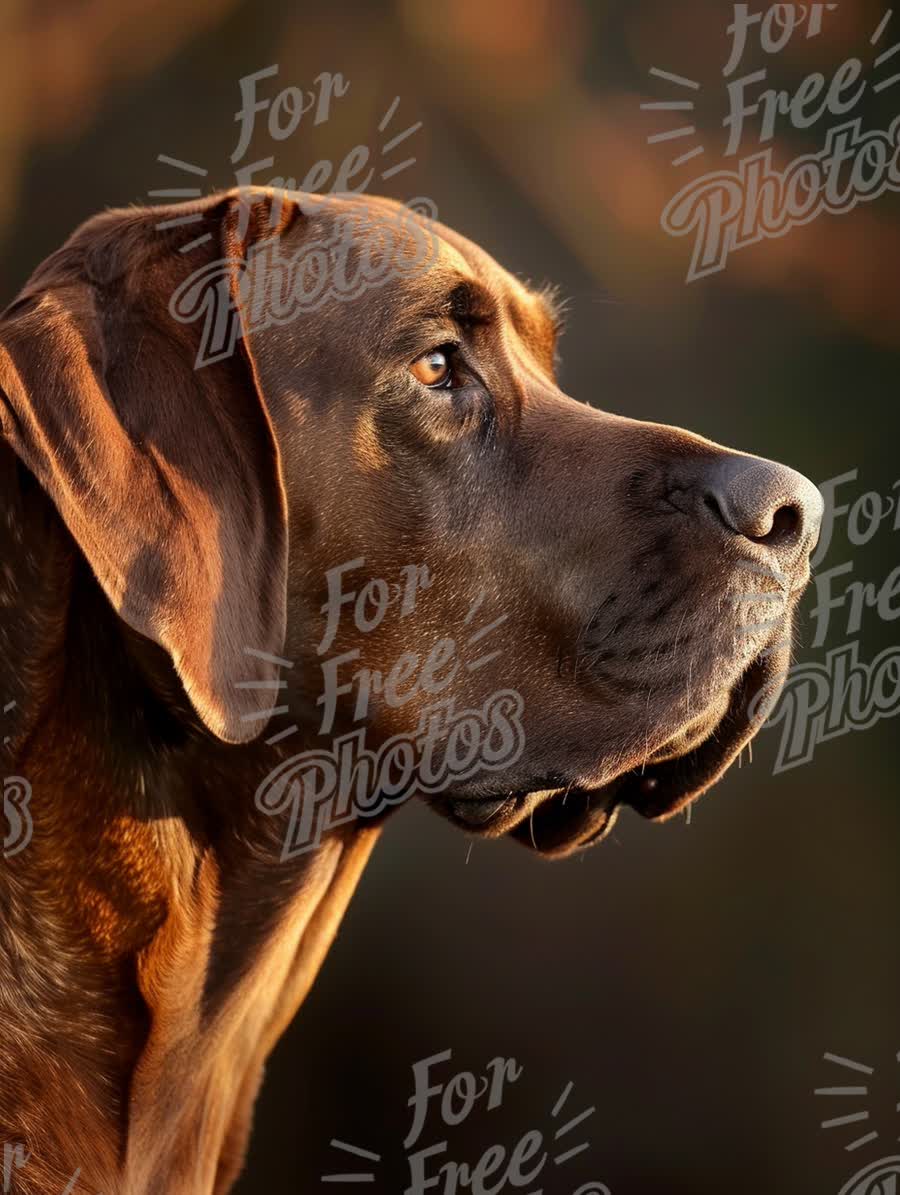 Majestic Brown Dog Portrait in Natural Light