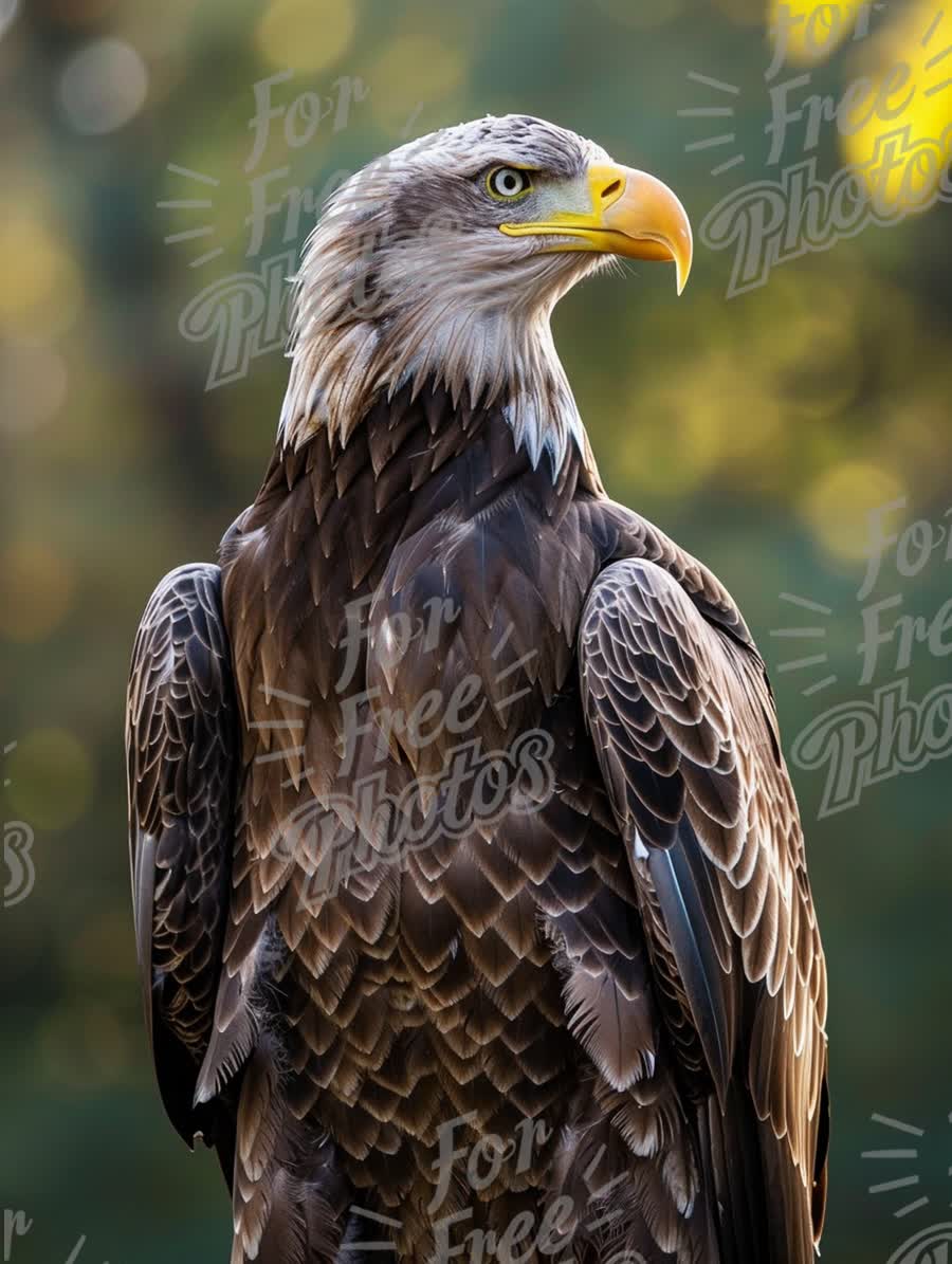 Majestic Bald Eagle Portrait with Soft Bokeh Background