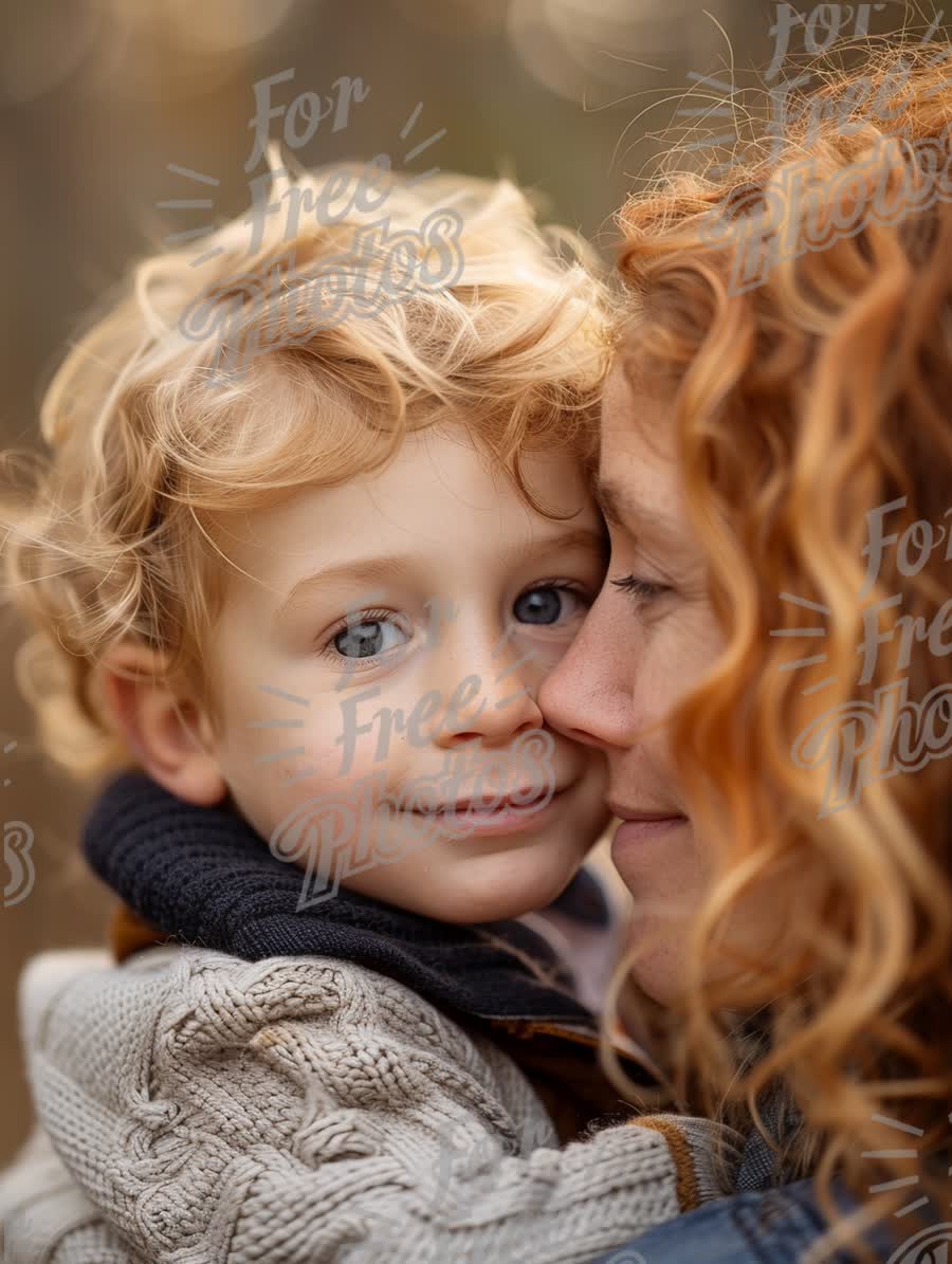 Heartwarming Mother and Child Embrace in Nature - Family Bonding, Love, and Connection