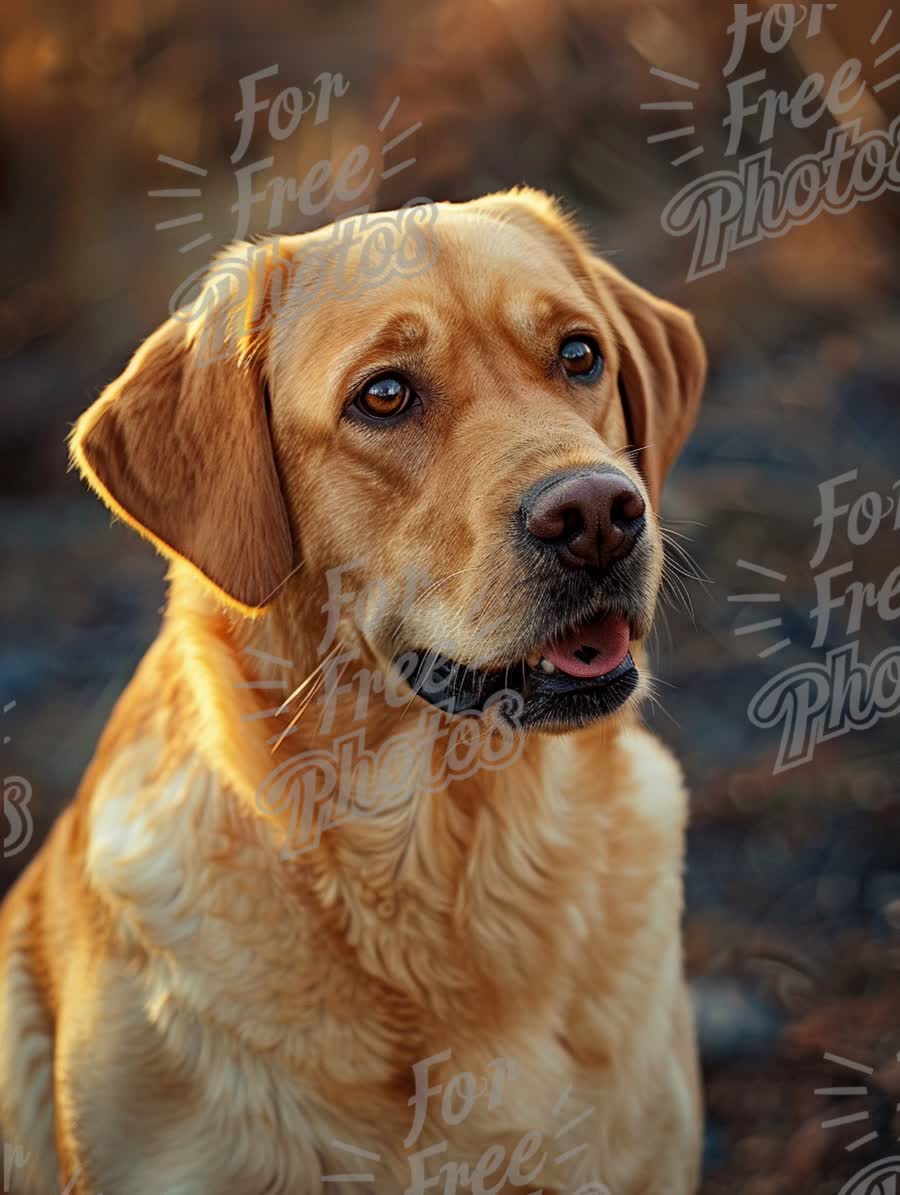 Golden Labrador Retriever Portrait in Natural Light