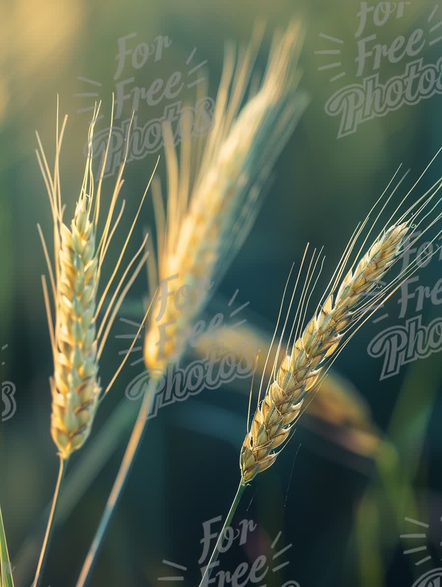 Golden Wheat Ears in Soft Light - Agricultural Beauty and Harvest Season