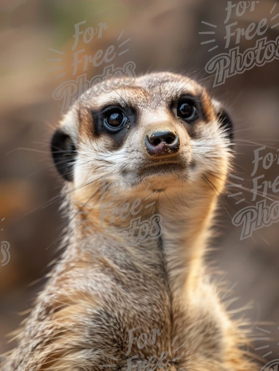 Curious Meerkat Portrait in Natural Habitat