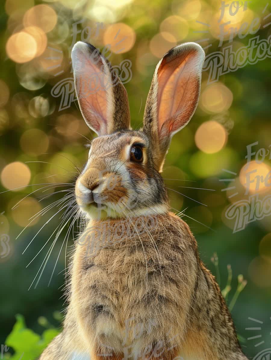 Charming Rabbit Portrait with Bokeh Background - Nature and Wildlife Photography