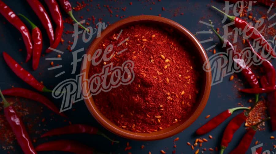 Vibrant Red Chili Powder and Fresh Chilies: Spices for Culinary Delights