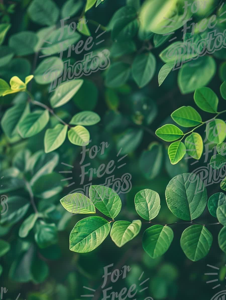 Vibrant Green Leaves Background for Nature and Sustainability Themes