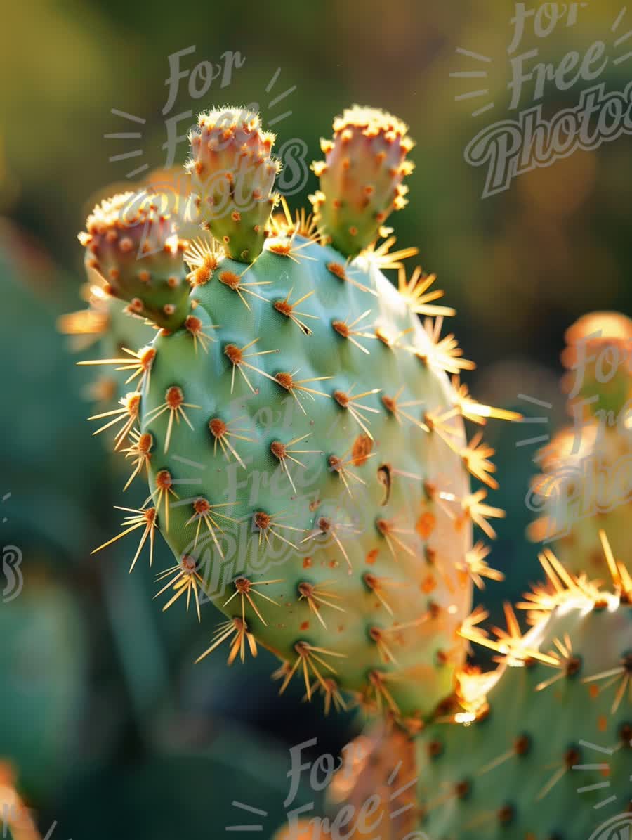 Vibrant Cactus Close-Up: Nature's Resilience and Desert Beauty