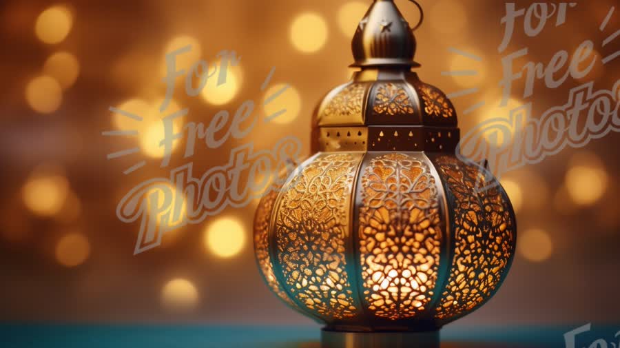 Elegant Decorative Lantern with Warm Bokeh Background for Festive Celebrations