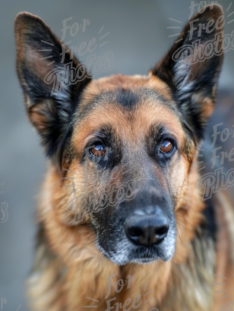 Majestic German Shepherd Portrait with Expressive Eyes