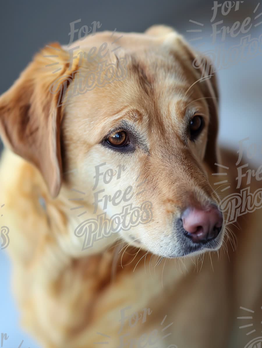 Close-Up of a Loyal Labrador Retriever with Expressive Eyes