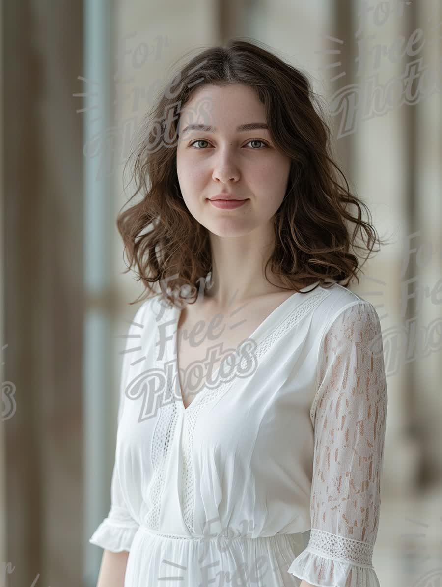 Natural Beauty Portrait of Young Woman in Soft Light