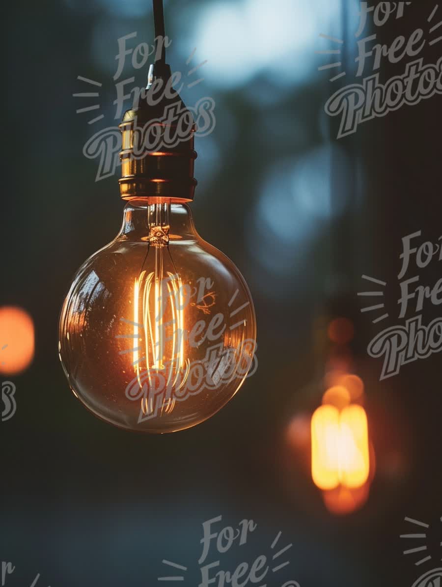 Vintage Edison Bulb Lighting in Cozy Atmosphere