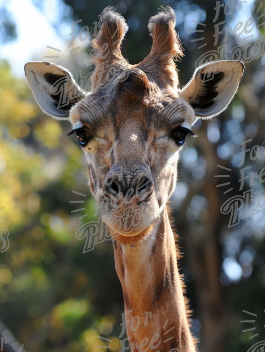 Close-Up of a Majestic Giraffe in Natural Habitat