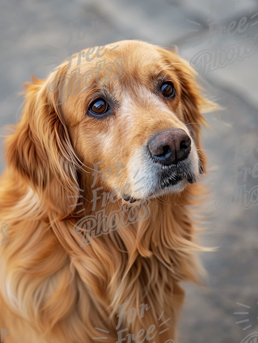 Adorable Golden Retriever Portrait with Expressive Eyes