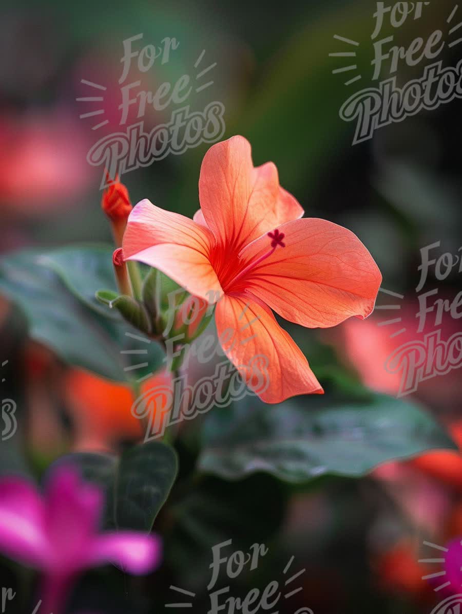 Vibrant Hibiscus Flower in Bloom - Tropical Floral Beauty