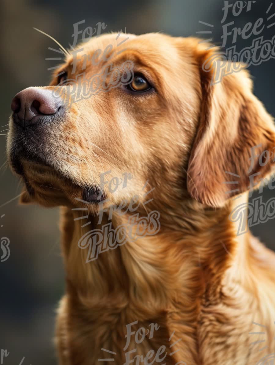 Majestic Golden Labrador Portrait: Loyal Companion and Family Pet