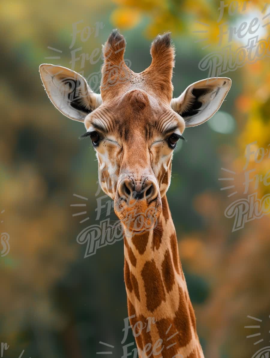 Majestic Giraffe Portrait in Natural Habitat