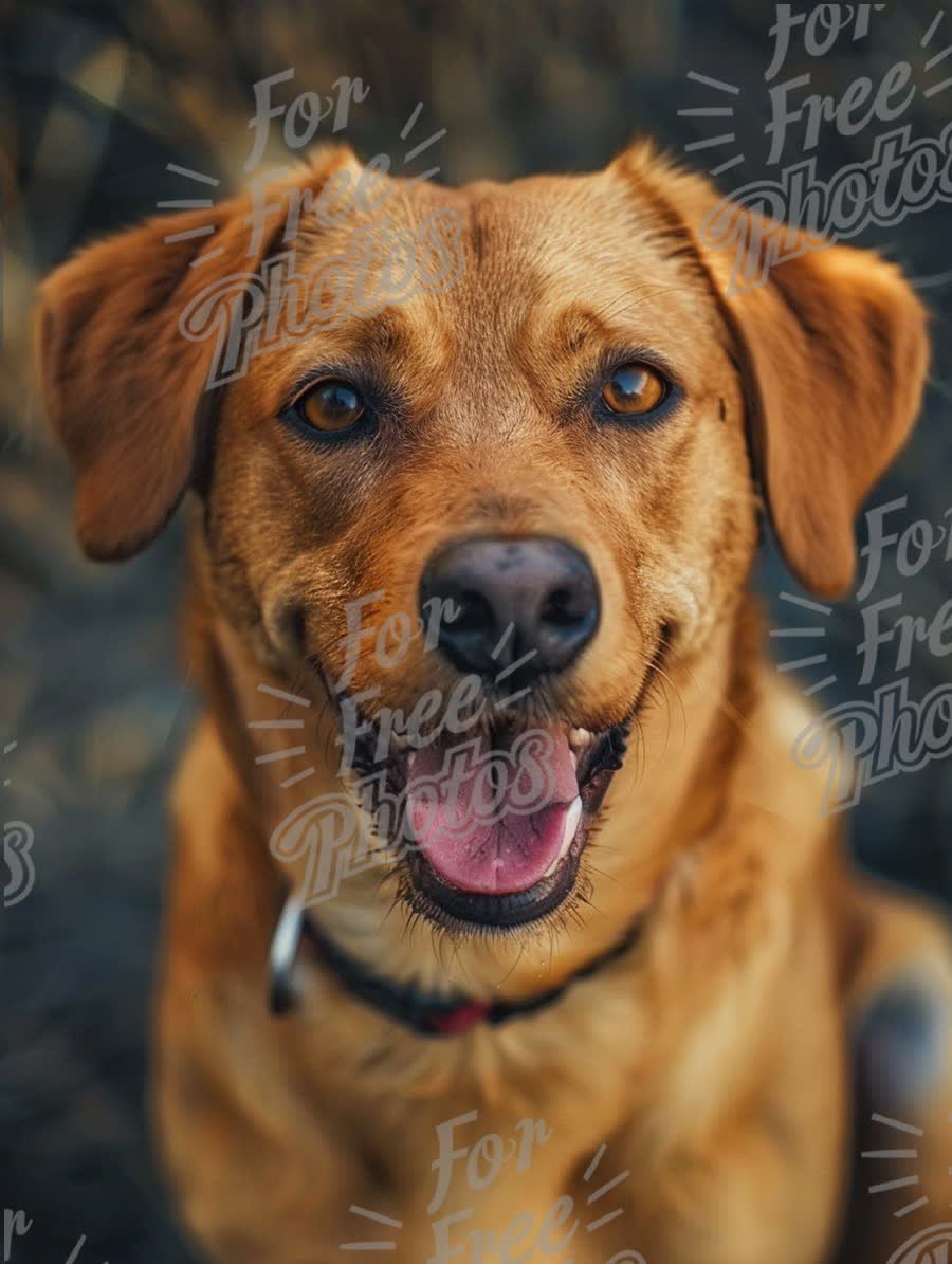 Happy Golden Retriever Portrait with Vibrant Expression