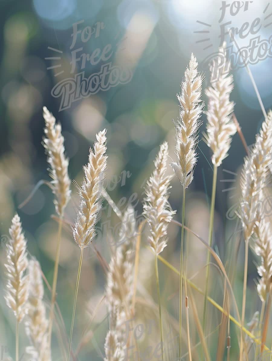 Golden Grasses in Soft Focus: Nature's Serenity and Tranquility