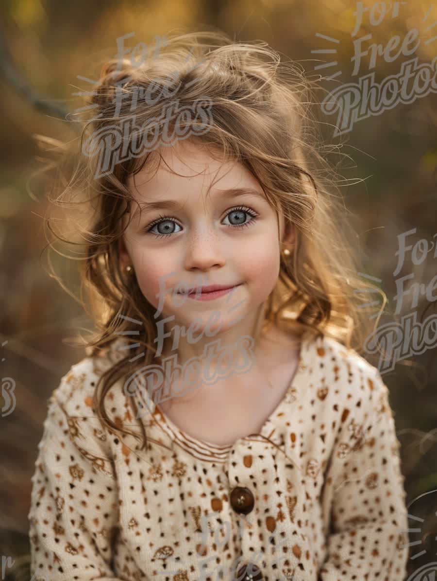 Charming Young Girl with Freckles in Nature - Innocence and Joy