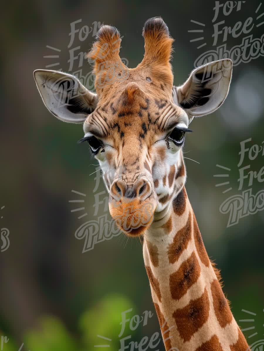 Majestic Giraffe Portrait in Natural Habitat - Wildlife Photography