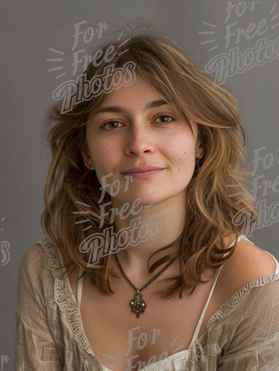 Natural Beauty Portrait of a Young Woman with Soft Lighting