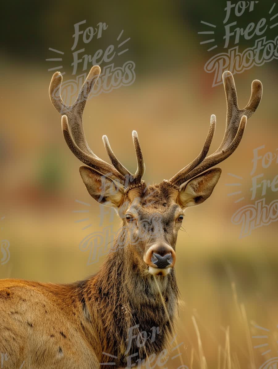 Majestic Stag Portrait in Natural Habitat - Wildlife Photography