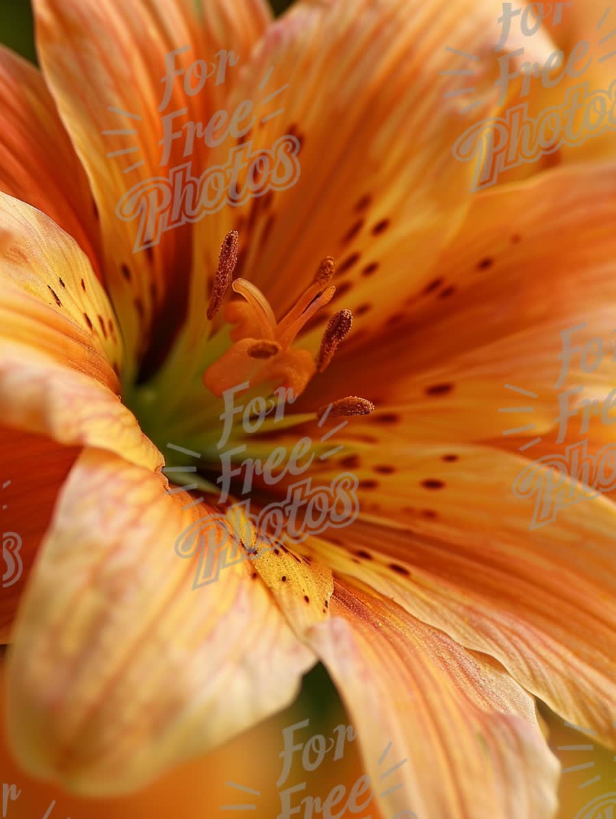 Vibrant Orange Lily Blossom Close-Up - Nature's Beauty and Floral Elegance