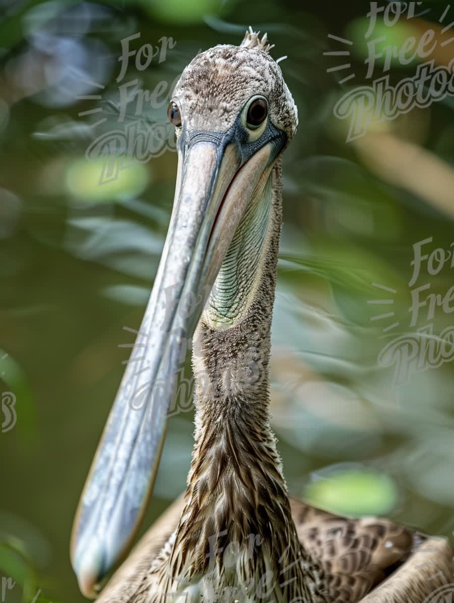 Majestic Pelican Portrait with Soft Background Blur