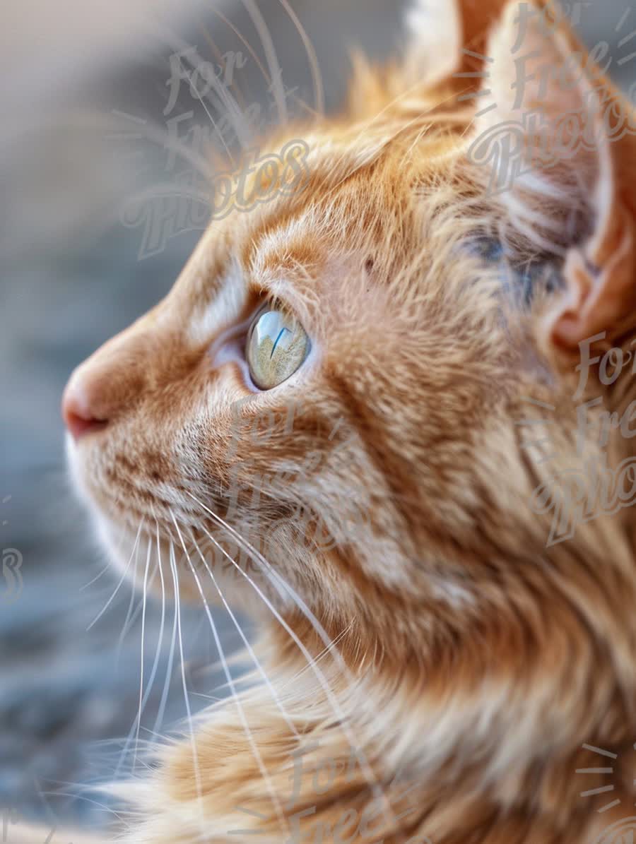 Close-Up of a Majestic Orange Tabby Cat with Striking Green Eyes