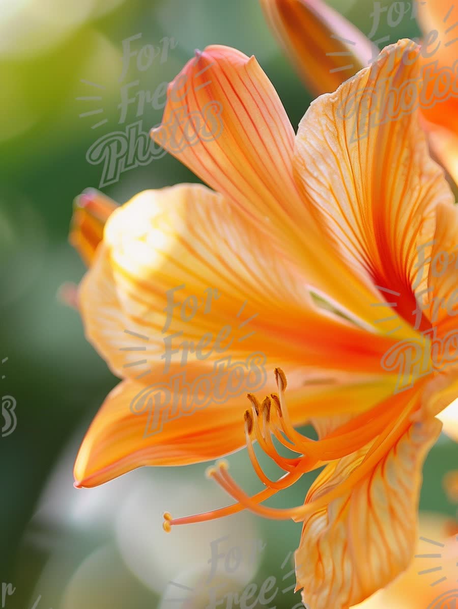 Vibrant Orange Flower with Soft Bokeh Background - Nature Beauty and Floral Elegance