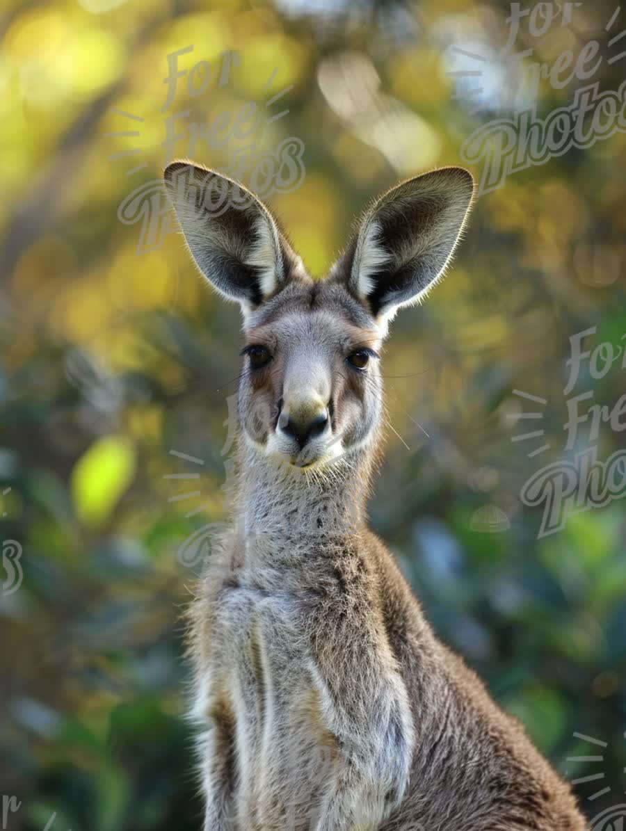 Curious Kangaroo Portrait in Natural Habitat