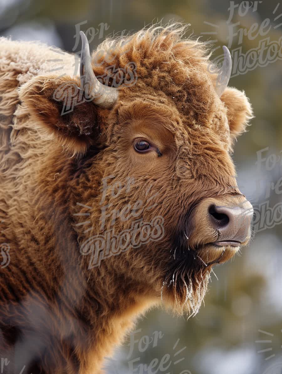 Majestic Bison Portrait in Natural Habitat - Wildlife Photography