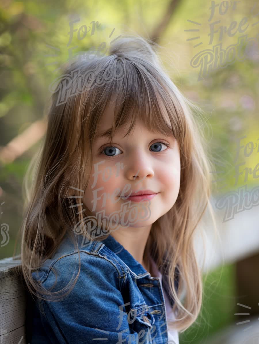 Charming Portrait of a Young Girl with Natural Beauty in a Serene Outdoor Setting