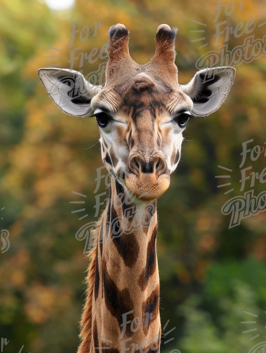 Majestic Giraffe Portrait in Natural Habitat