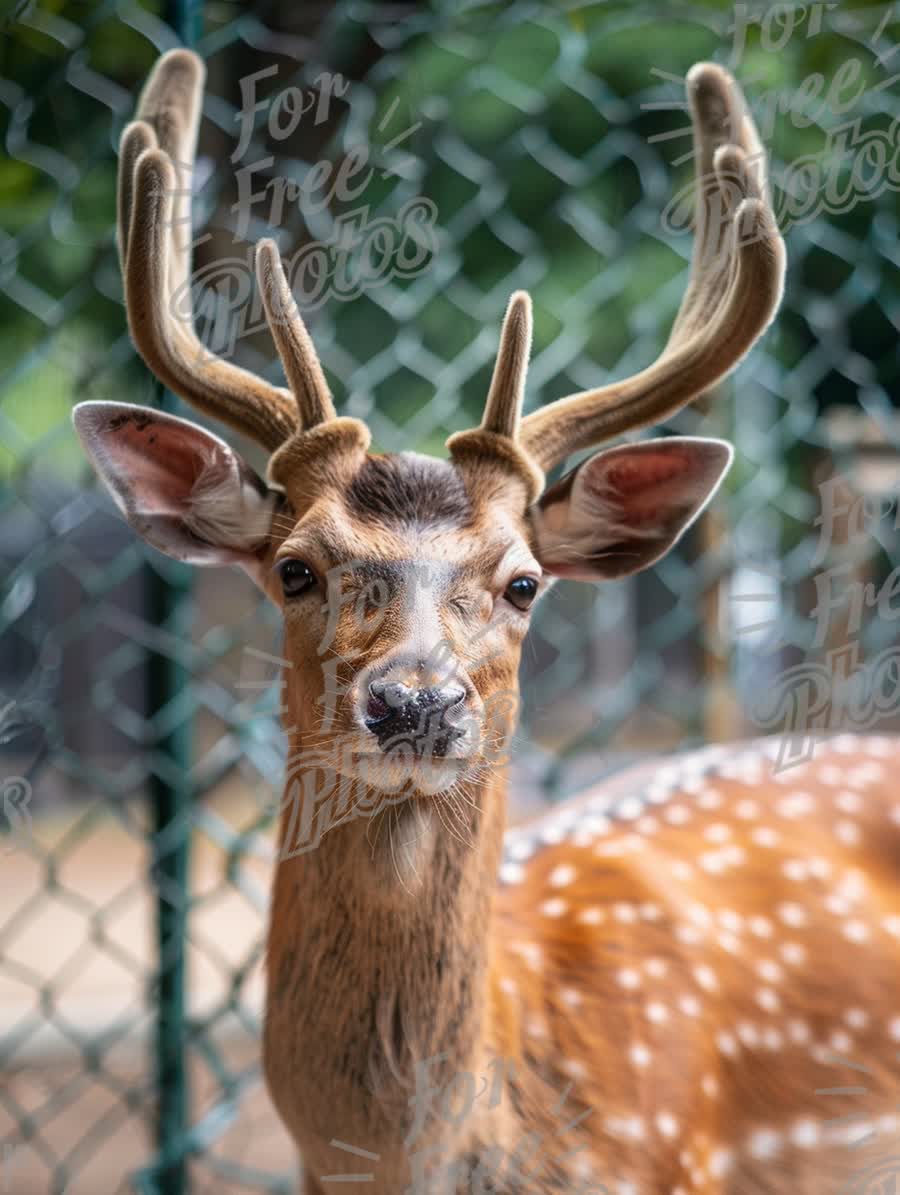 Majestic Spotted Deer Portrait in Natural Habitat