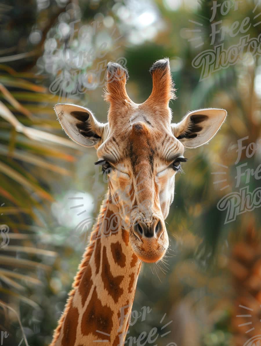 Majestic Giraffe Portrait in Natural Habitat