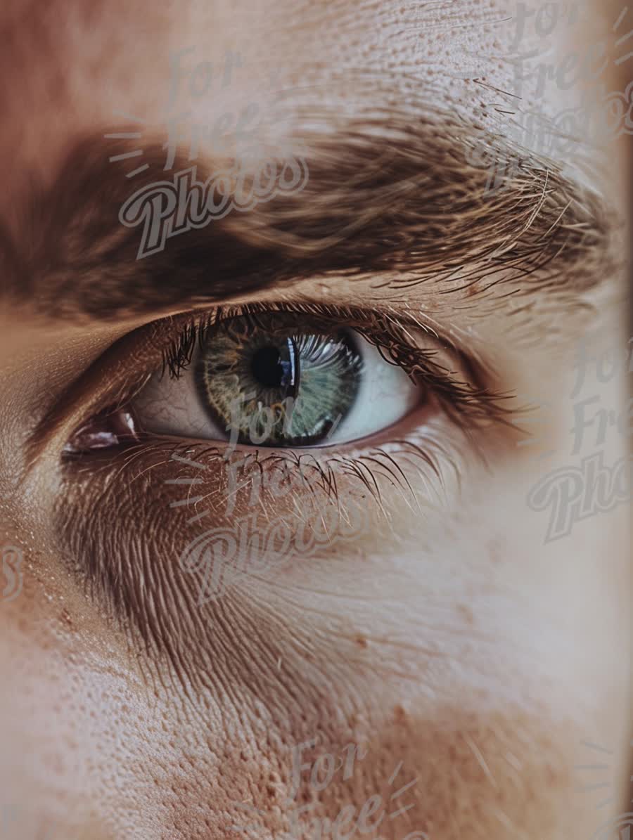 Close-Up of Captivating Human Eye with Unique Iris Patterns and Textures