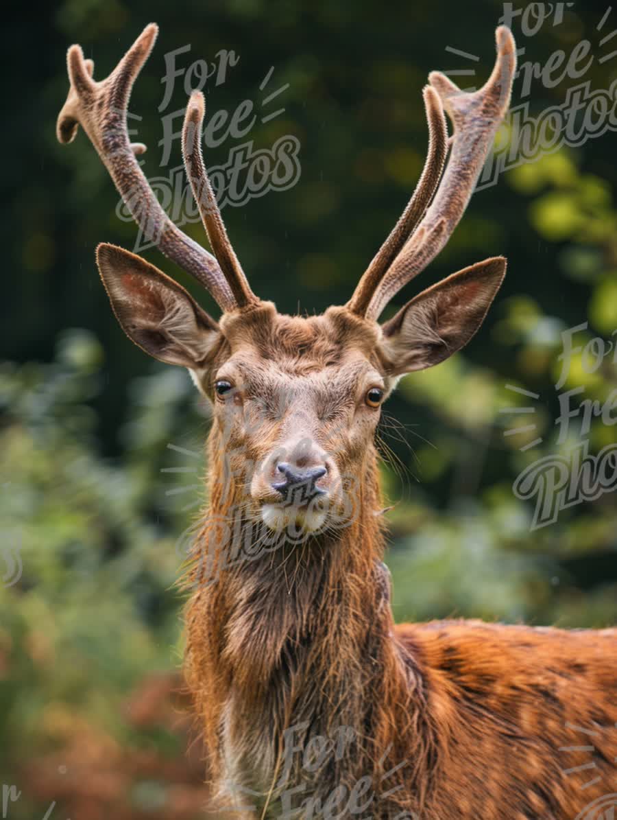 Majestic Stag Portrait in Natural Habitat - Wildlife Photography