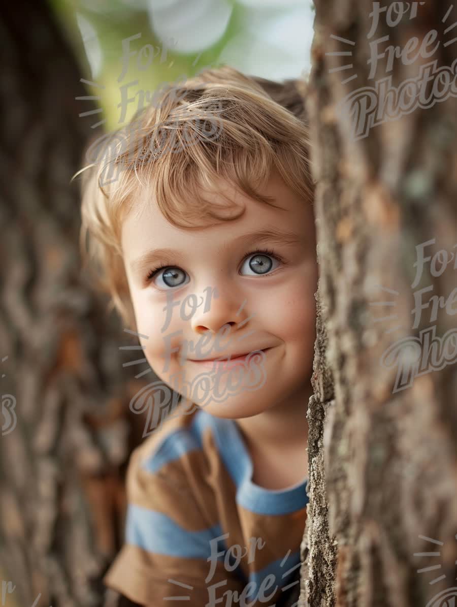 Joyful Child Playing Outdoors in Nature