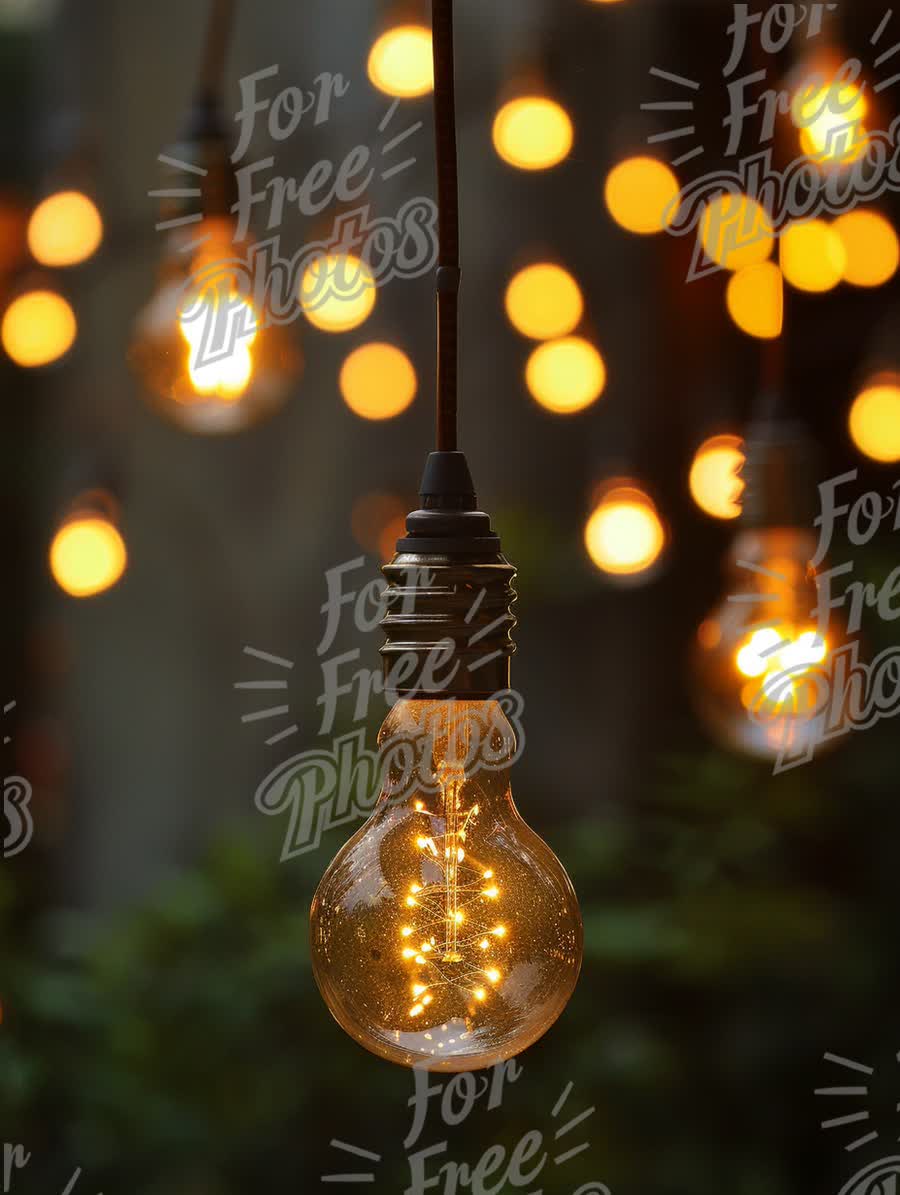 Warm Ambient Lighting with Vintage Edison Bulbs for Cozy Decor