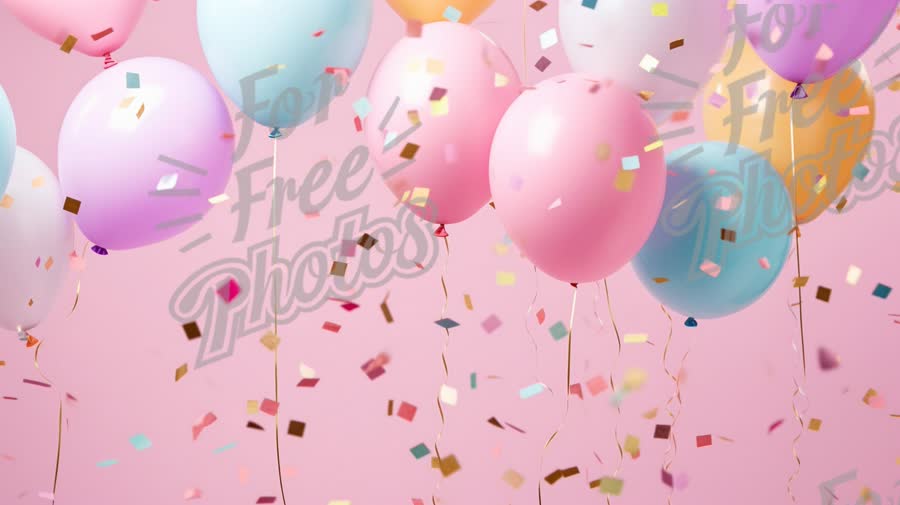 Colorful Balloons and Confetti Celebration Background for Party Themes