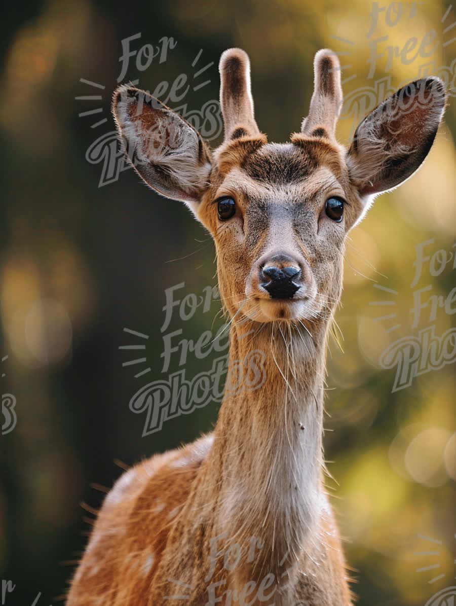 Majestic Young Deer Portrait in Natural Habitat