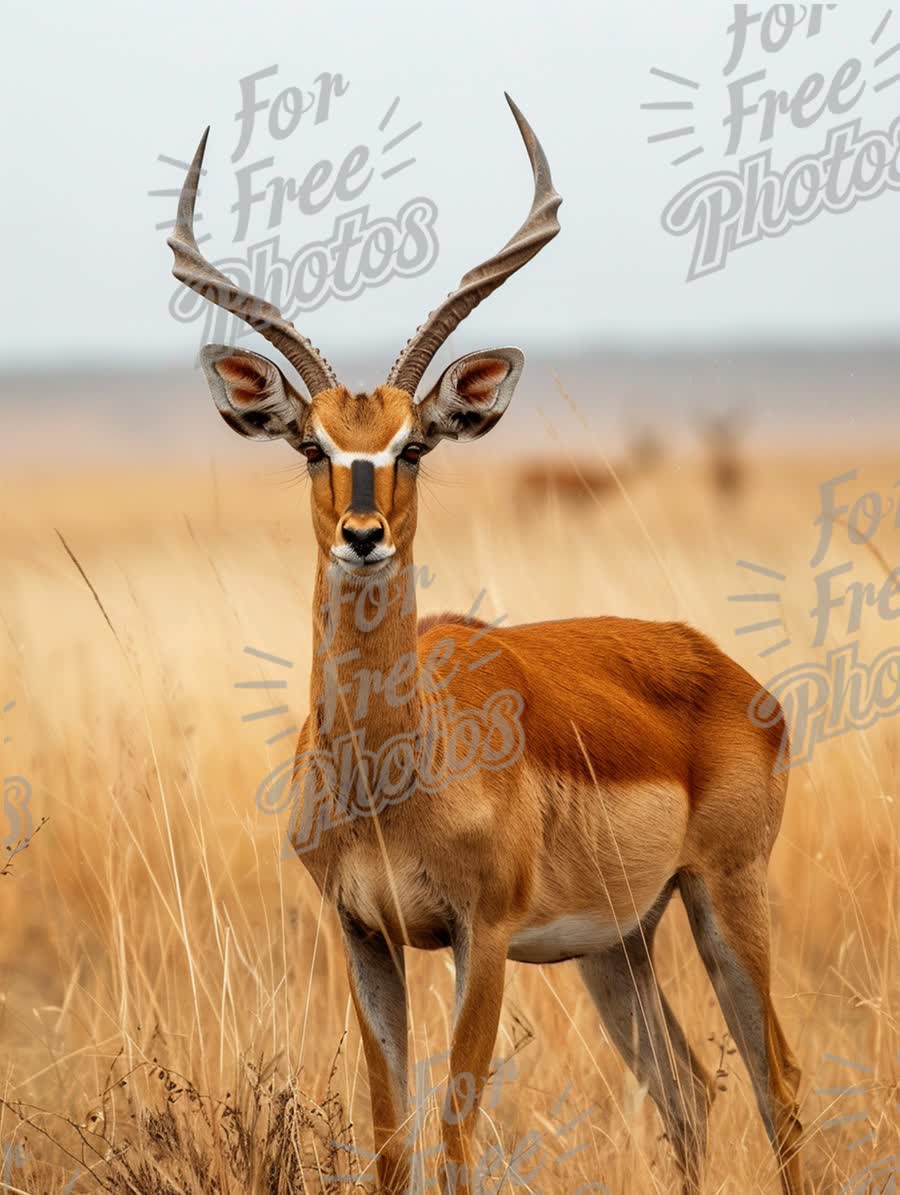 Majestic Antelope in Golden Grasslands: Wildlife Photography