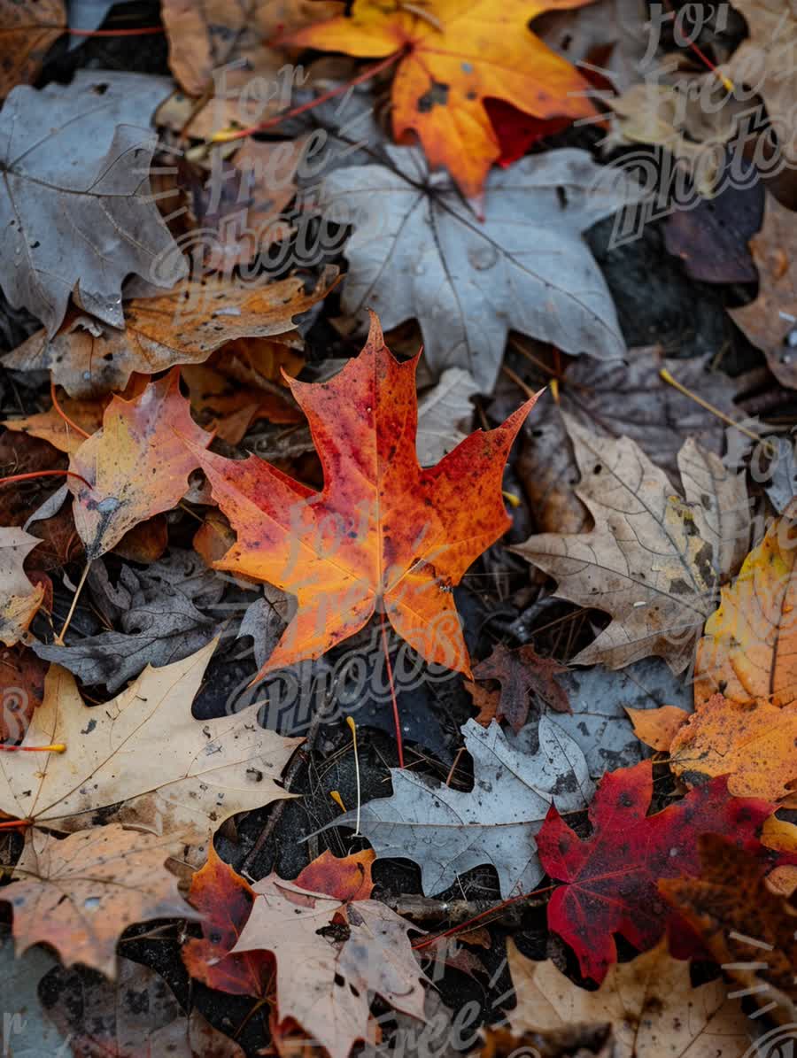 Autumn Leaves on Ground: Vibrant Fall Colors and Textures