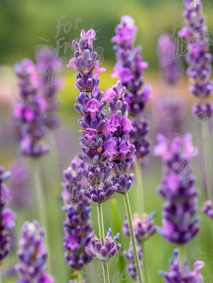 Vibrant Lavender Fields in Bloom: Nature's Serenity and Aromatic Beauty