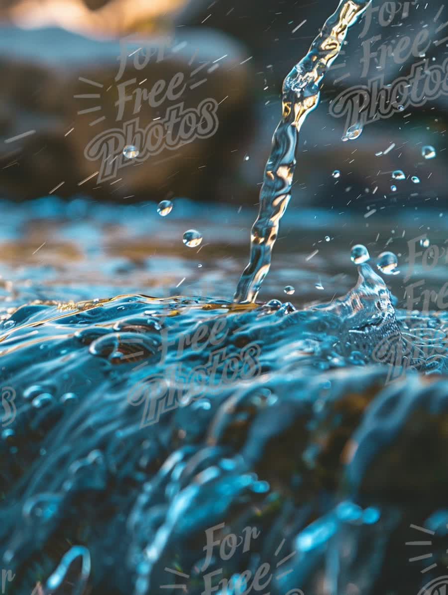 Crystal Clear Water Splash: Refreshing Nature Close-Up